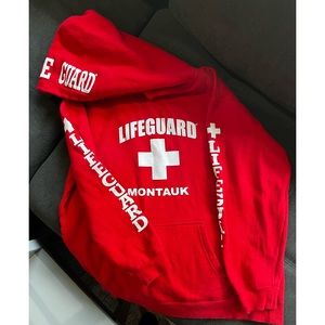 RED Montauk Lifeguard sweatshirt